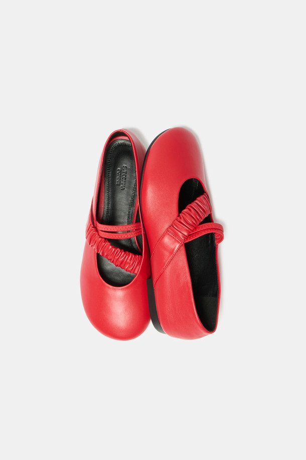 SUECOMMA BONNIE - 플랫 - Pleats mary jane flats(red)