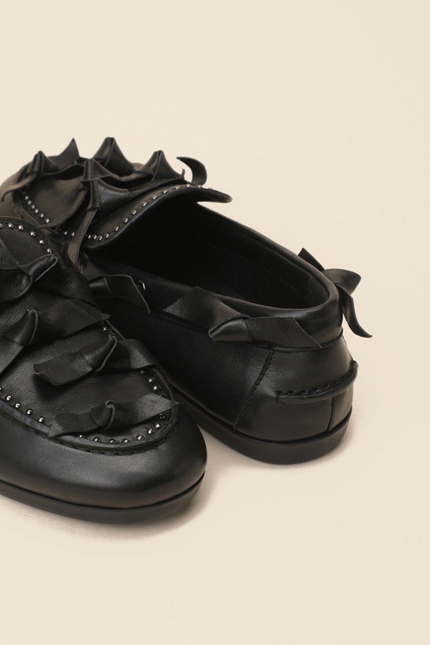 SUECOMMA BONNIE - 플랫 - Frangia loafer(black)