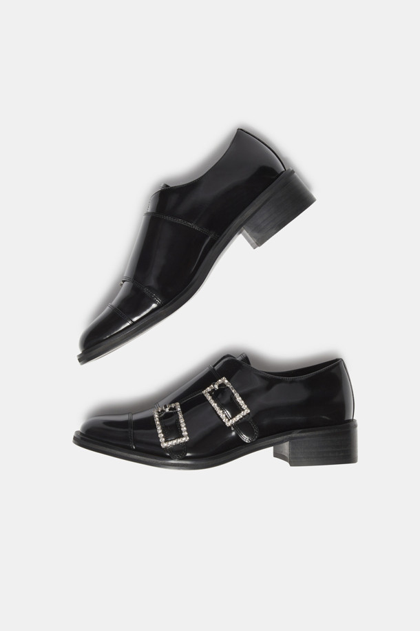 SUECOMMA BONNIE - 로퍼 - Jewelry buckle loafer(black)