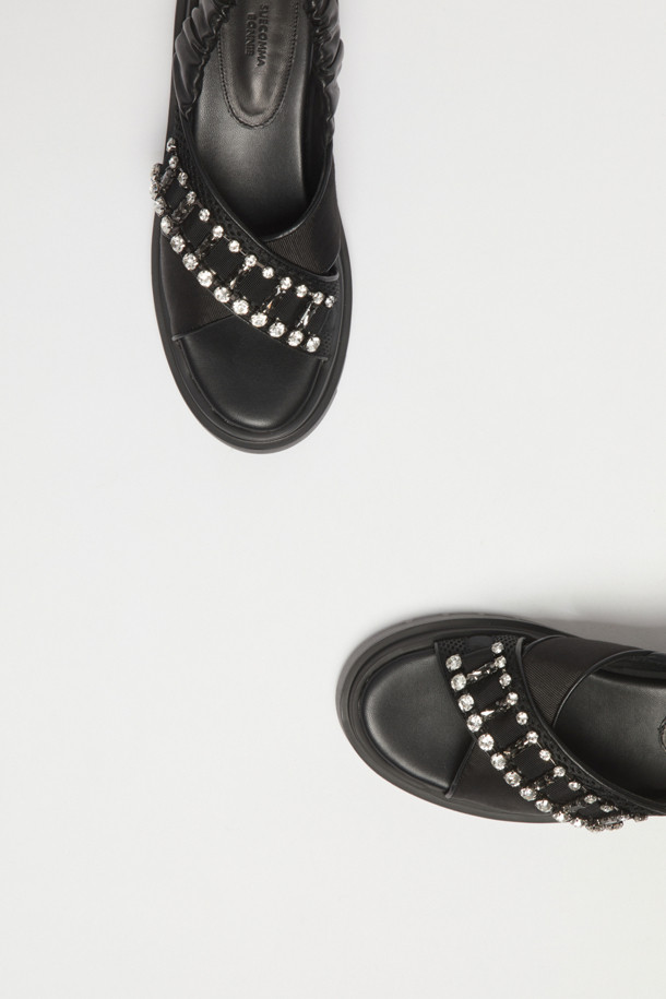 ★SUECOMMA BONNIE★ Jewelry band sandal black DG2AM25008BLK SUECOMMA BONNIE] 슬림 스트랩 샌들 블랙