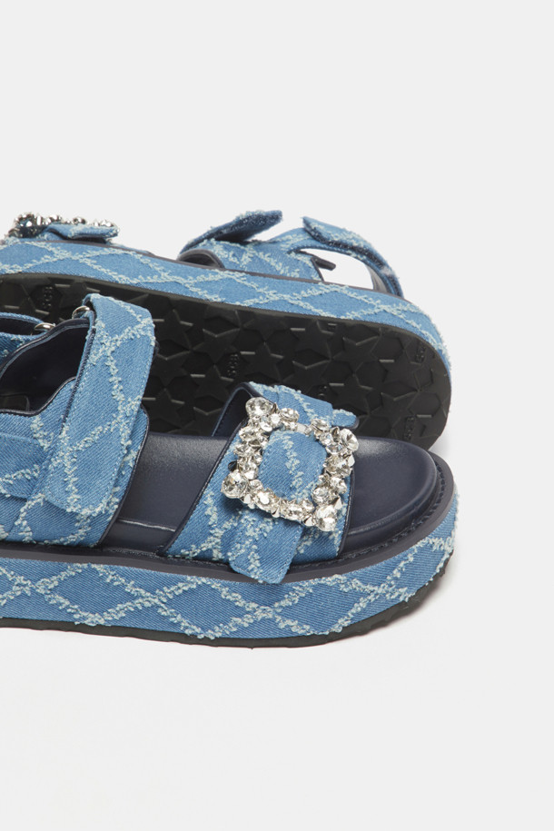 SUECOMMA BONNIE - 샌들 - Jewelry buckle sandal(blue)