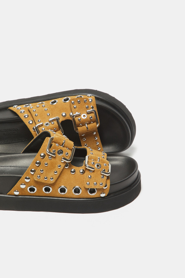 SUECOMMA BONNIE - 샌들 - Stud slide(beige)