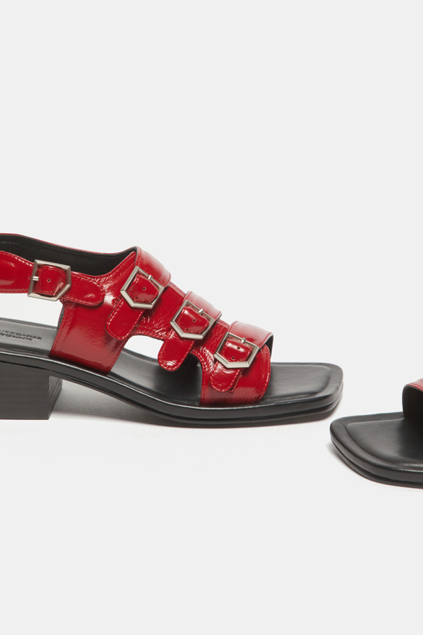 SUECOMMA BONNIE - 샌들 - Strap sandal(red)