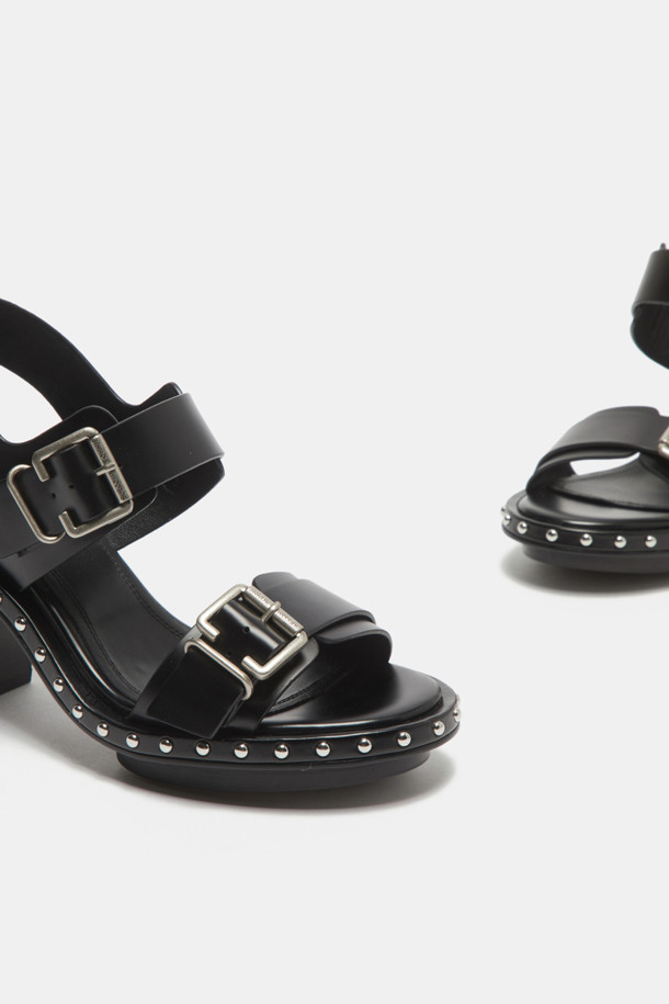 SUECOMMA BONNIE - 샌들 - Stud heel sandal(black)