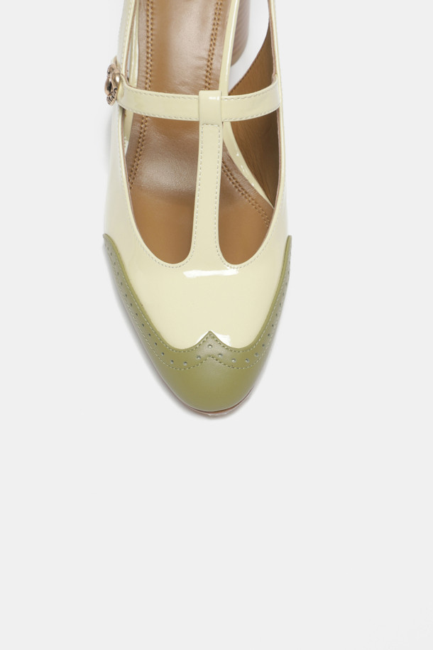 SUECOMMA BONNIE - 샌들 - Cle sling back shoes(khaki)