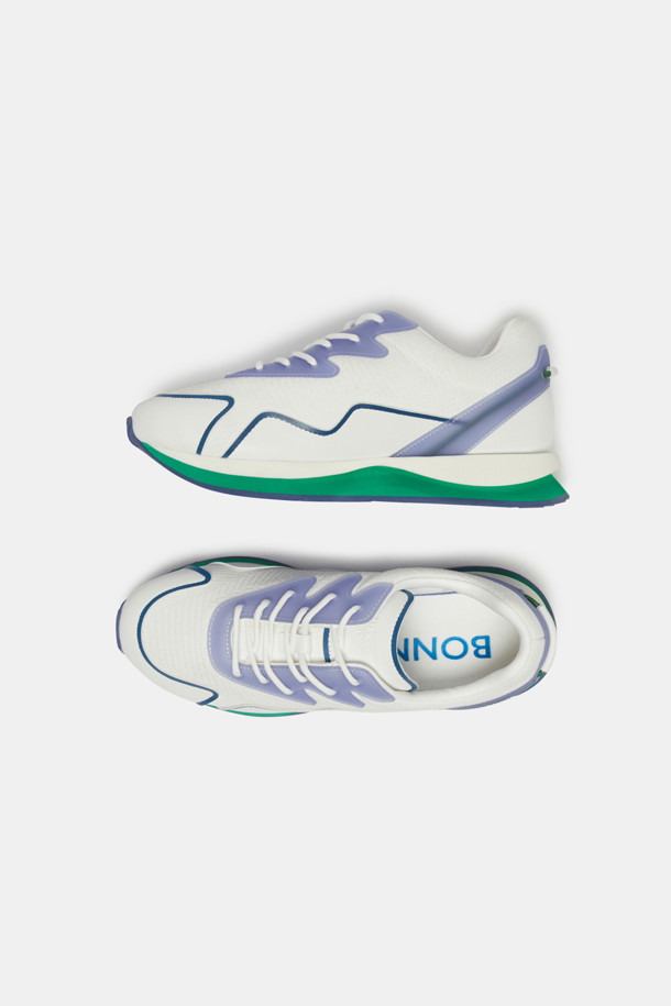 SUECOMMA BONNIE - 스니커즈 - Knit patch sneakers(blue)