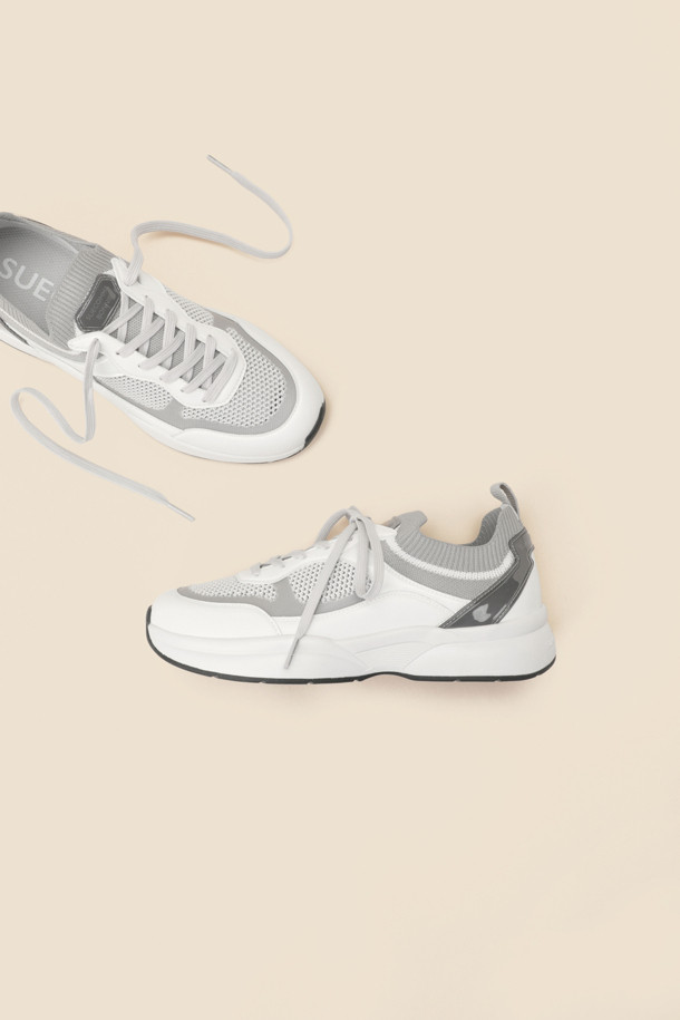 SUECOMMA BONNIE - 스니커즈 - Kint combi sneakers(grey)