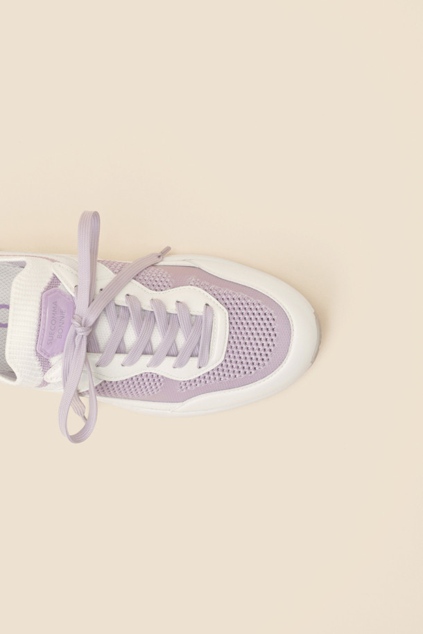 SUECOMMA BONNIE - 스니커즈 - Kint combi sneakers(purple)