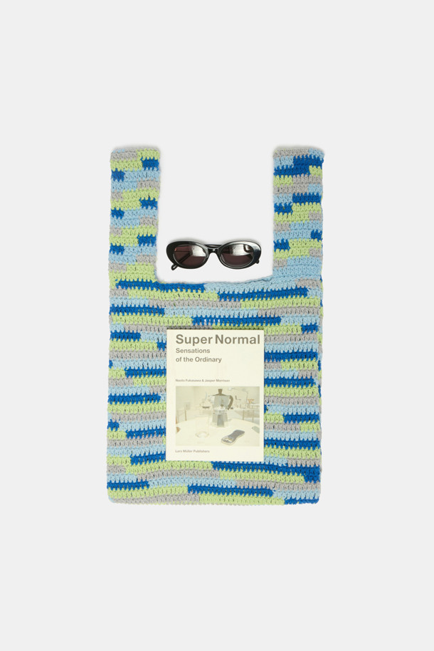 SUECOMMA BONNIE - 숄더백 - NANNACAY X SCB Knit bag(blue)