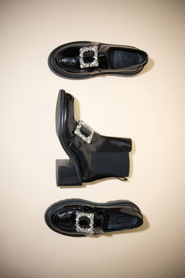 SUECOMMA BONNIE - 로퍼 - Jewelry loafer(black)