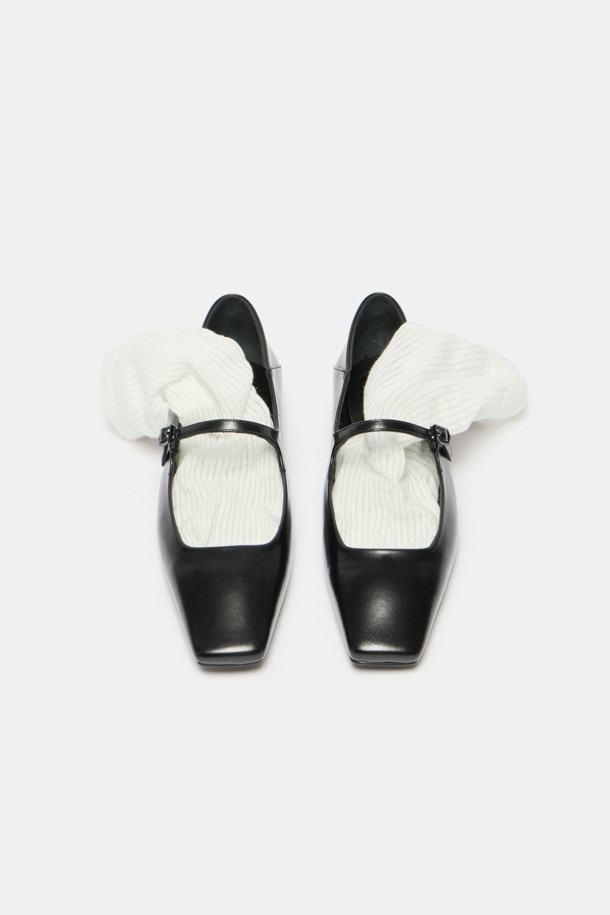 SUECOMMA BONNIE - 플랫 - Square mary jane flats(black)