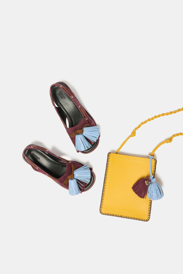 SUECOMMA BONNIE - 샌들 - Pompom heel sandal(wine)