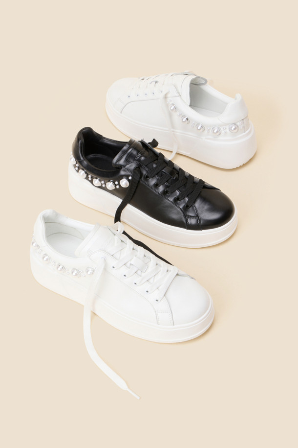 SUECOMMA BONNIE - 스니커즈 - Pearl sneakers(white)