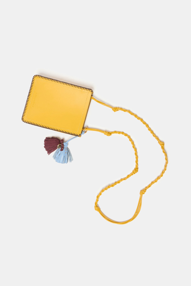 SUECOMMA BONNIE - 크로스백 - Pompom mini bag(yellow)