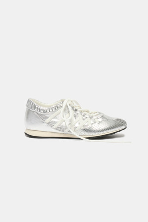 Shirring sneakers(silver)