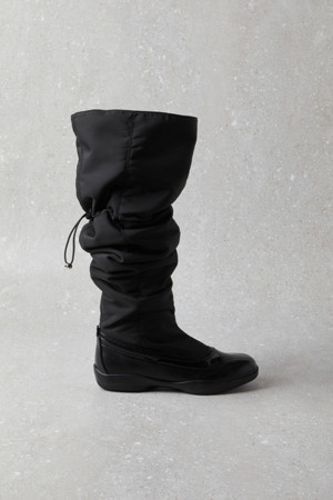 Fev_Comfy knee-high slouch boots(black)