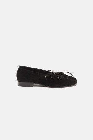 String leather flat(black)