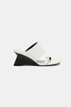 wedge heel mule(white)
