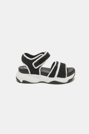Weave knit sandal (black)