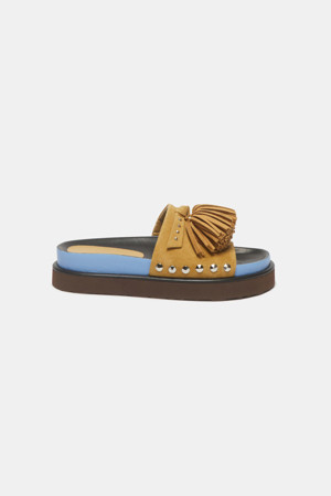 Pompom slide(beige)