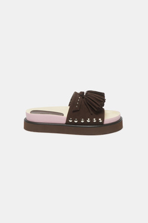 Pompom slide(brown)
