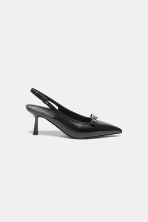 2way polygon slingback shoes(black)