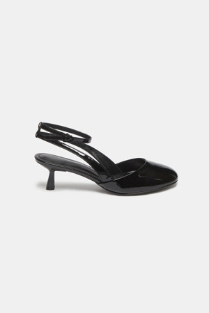 Strap sling back shoes(black)