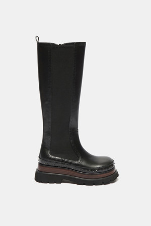 Stud long boots(black)