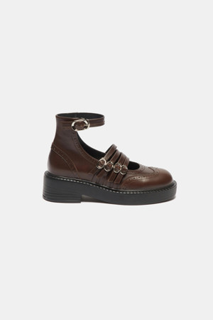 Oxford Strap loafer ankle(brown)