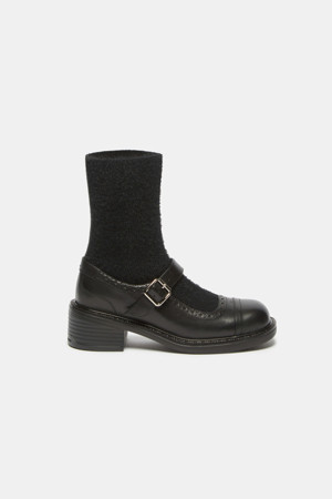 Mary jane ankle boots(black)
