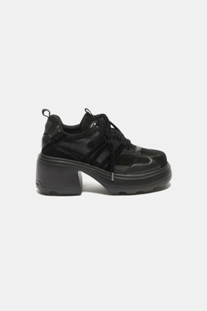 Sporty platform sneakers(black)