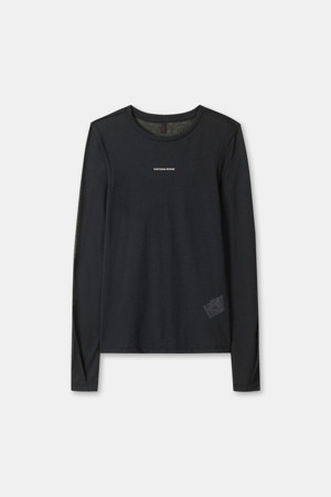 Sheer long sleeve top(black)