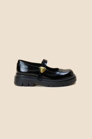 Chalk mary Jane loafer(black)