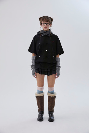 Furridge shearling long boots(black)