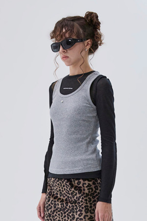 Pearl sleeveless top(grey)