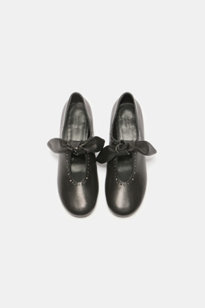 Ribbon maryjane pumps(black)