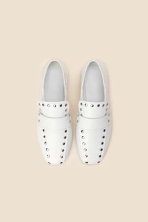 2-way stud loafer(white)