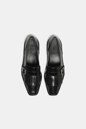 Fringe loafer(black)