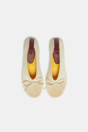 Knit flats(ivory)