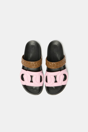 Polygon slide sandal(pink)
