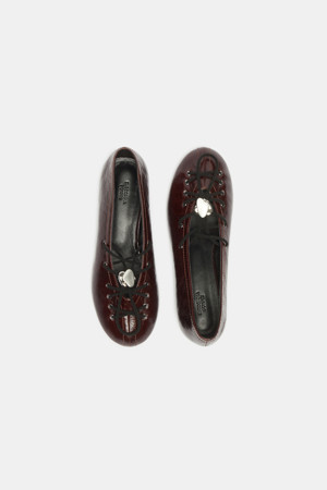 String leather flat(brown)
