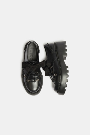 Shoe lace loafer(black)