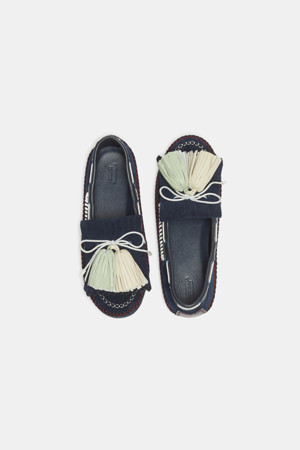 Pompom loafer(navy)