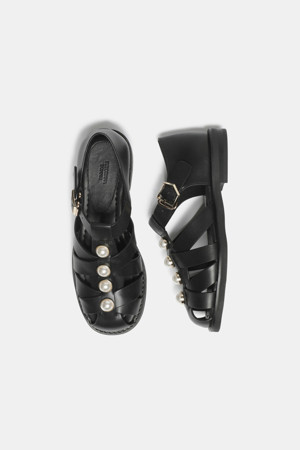 Pearl fisherman loafer(black)