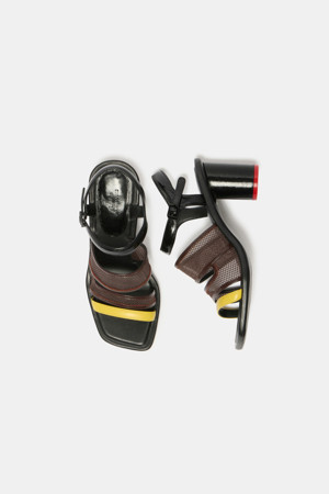 Mesh color sandal(wine)