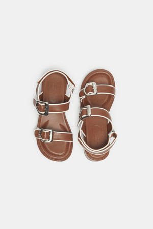 Line Buckle Strap Sandal(brown)