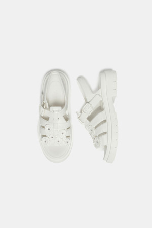 Flower jelly sandal(white)