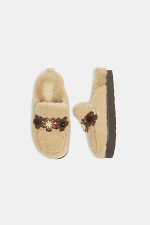 Furridge flower mule(brown)