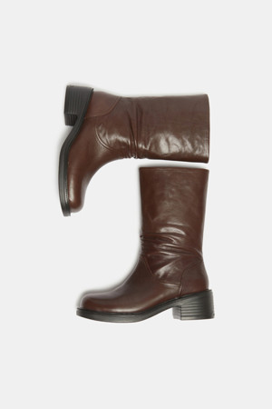 Sloutch detail ankle boots(brown)