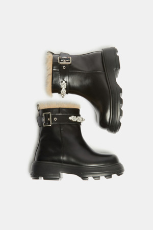 Furridge jewelry ankle boots(black)